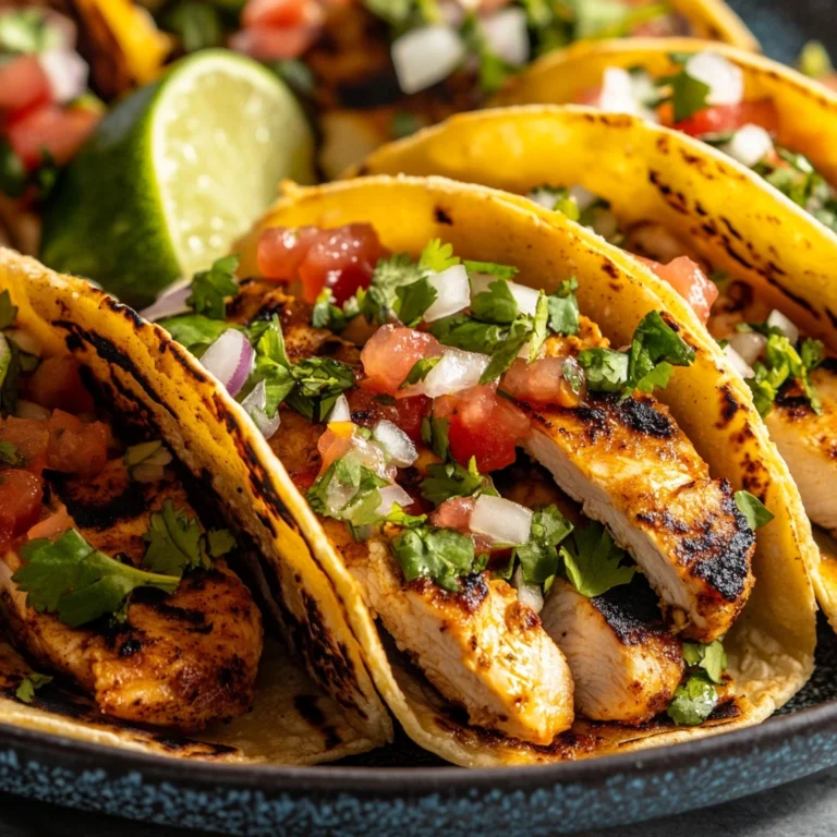 What are pollo asado tacos made of?