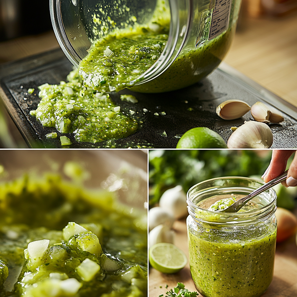What is green taco sauce made of?