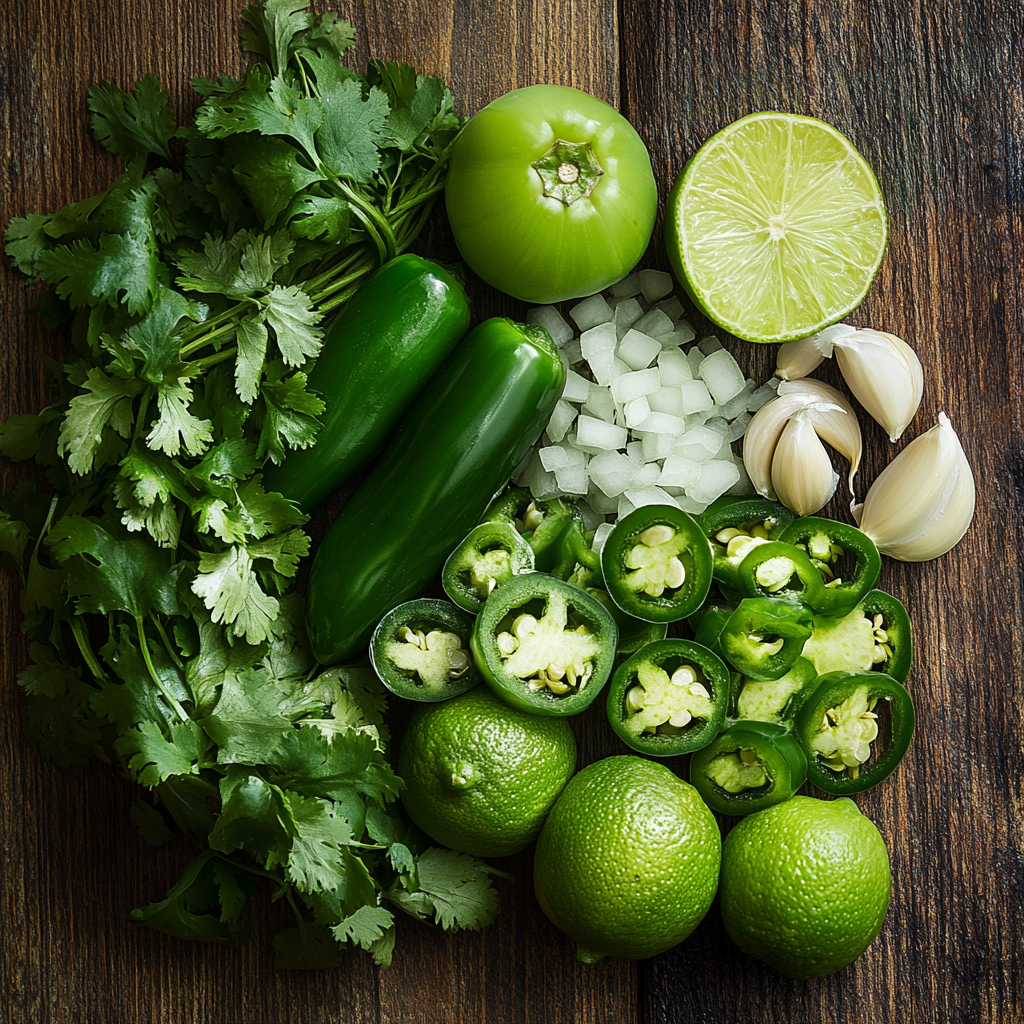 What is green taco sauce made of?