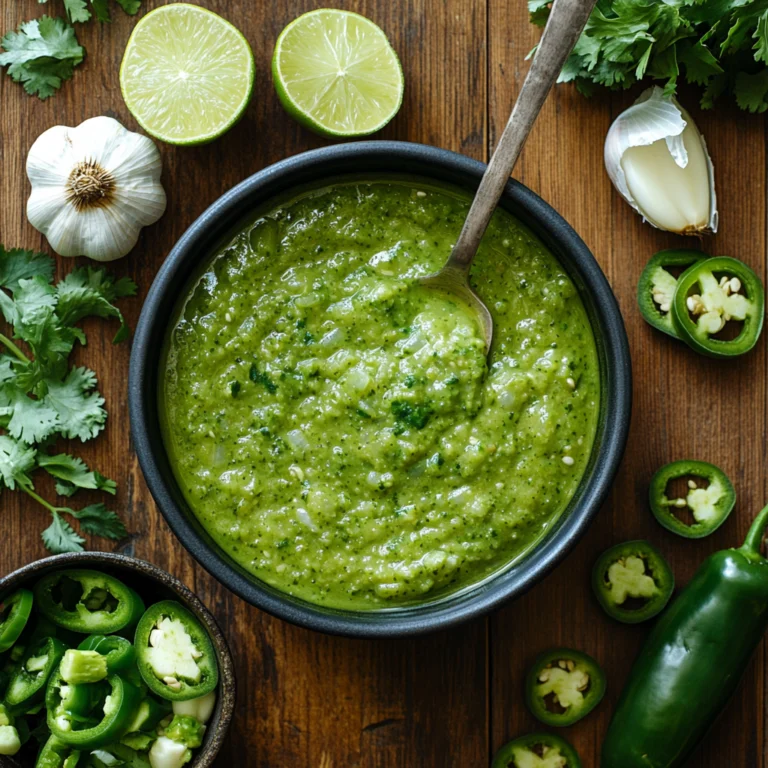 What is green taco sauce made of?